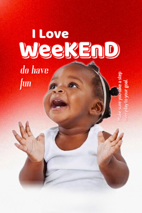 Maximalist Happy Weekend  Banner 4' × 6' template