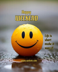 Maximalist Happy Weekend Vibe  Instagram Portrait template