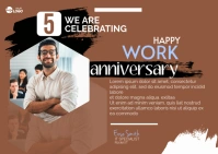 Maximalist Happy Work Anniversary Template Postcard