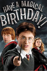 Maximalist Harry Potter Birthday Poster template