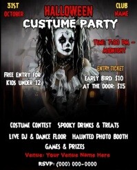 Black Halloween Costume Party Instagram Portrait Template