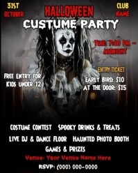 Maximalist Haunted House Party Instagram Portrait template