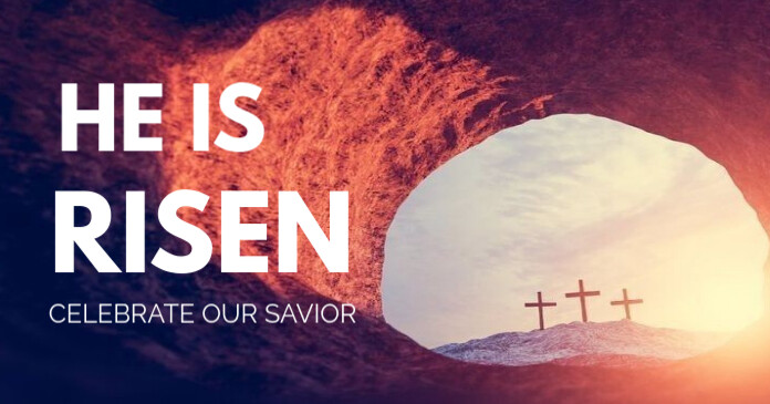 Maximalist He Is Risen  Facebook Shared Image template