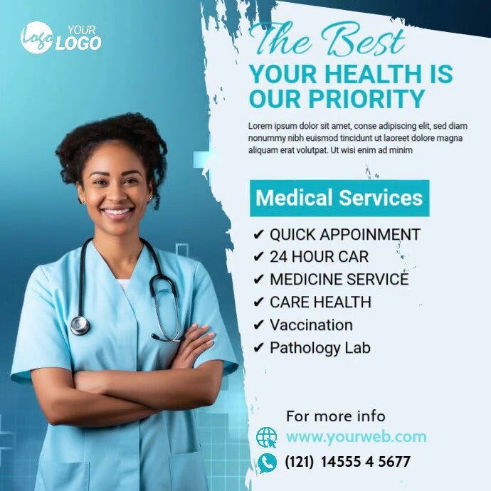 Copy of Maximalist Health Care Social Media Ad Square (1:1) | PosterMyWall