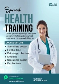 Maximalist Healthcare Training Flyer A5 template