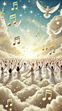 Maximalist Heavenly Choir  Digital Display (9:16) template