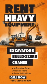 Maximalist Heavy Equipment Rental Instagram Story template