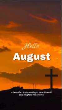 Maximalist Hello August Instagram Story template