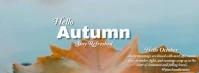 Maximalist Hello Autumn autumn flyer templates for retail wholesale business Facebook Cover Photo