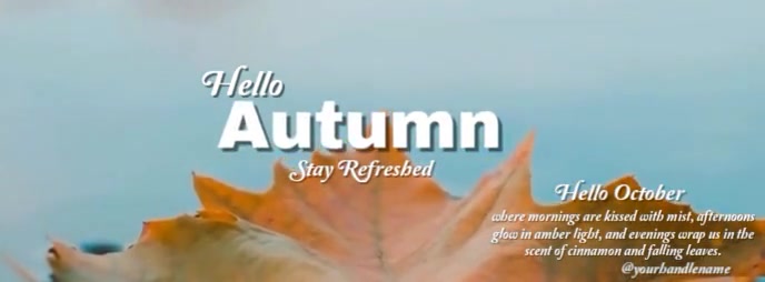 Maximalist Hello Autumn autumn flyer templates for retail wholesale business Facebook Cover Photo
