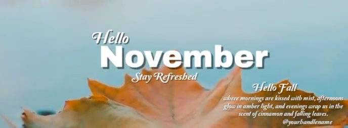 Maximalist Hello Autumn Hello november templates for retail wholesale business Facebook Cover Photo