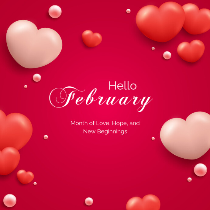 Copy of Maximalist Hello February Instagram Post | PosterMyWall