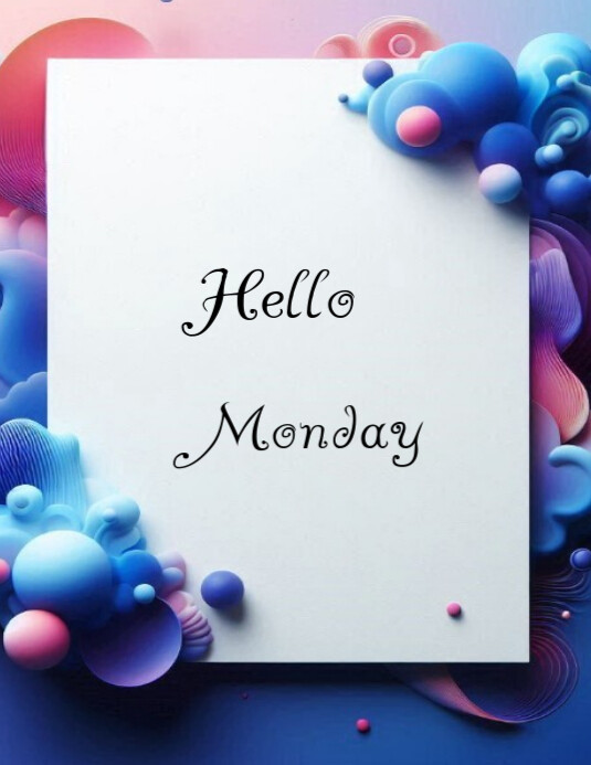 Maximalist Hello Monday  Flyer (us Letter) template