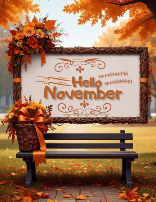 Maximalist Hello November Template Flyer (us Letter) | PosterMyWall