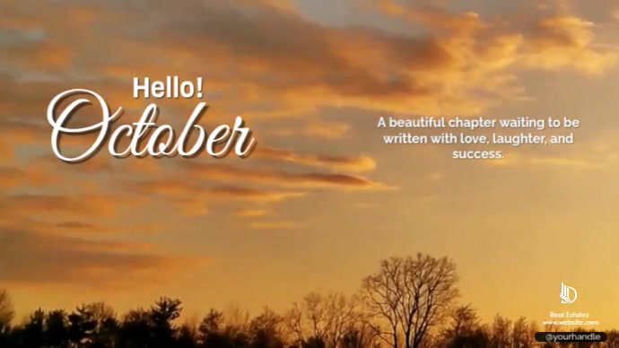 Maximalist Hello October Digital Display (16:9) template