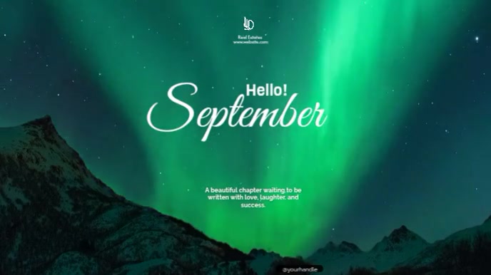 Maximalist Hello September Digital Display (16:9) template