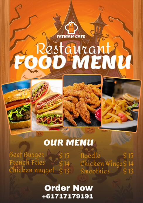 Maximalist Helloween Menu A2 template