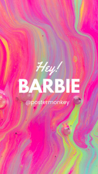Maximalist Hey Barbie Instagram Story template