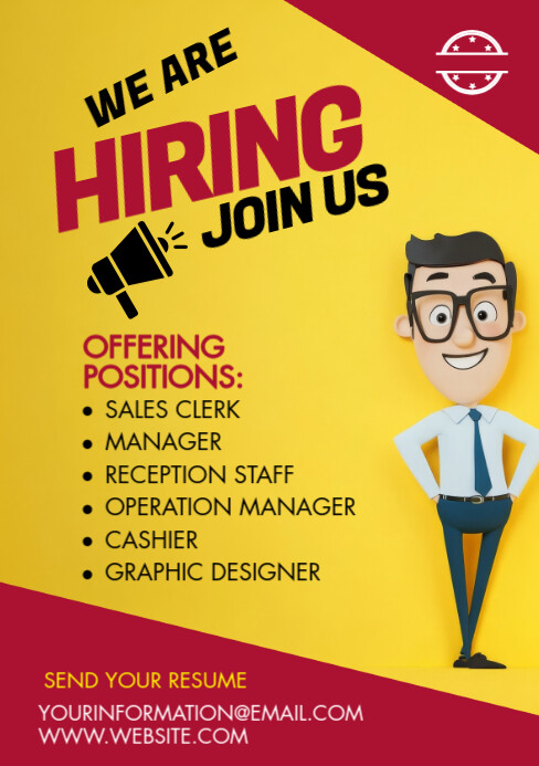 Maximalist Hiring Ad A5 template