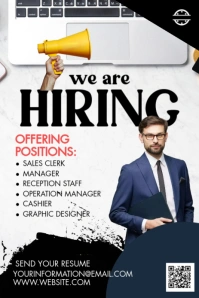 Maximalist Hiring Ad Pinterest Graphic template
