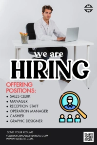 Maximalist Hiring Ad Pinterest Graphic template