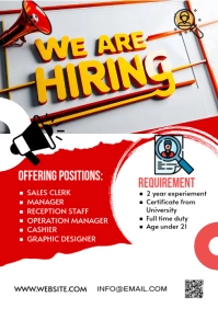 Maximalist Hiring Flyer A1 template