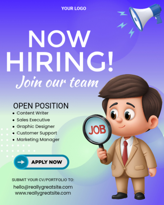 Job Hiring Announcement Template | PosterMyWall