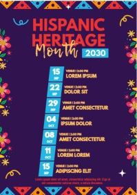 Maximalist Hispanic Heritage Month A4 template