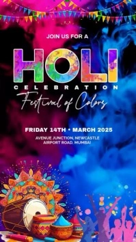 Maximalist Holi Festival Party  Instagram Reel template