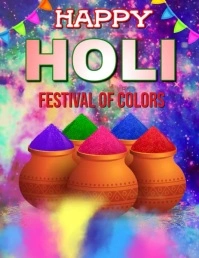 Maximalist Holi Flyer (us Letter) template