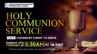 Maximalist Holly Communion Service  Twitter Post template