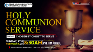 Black Holy Communion Service Twitter Plasing Template