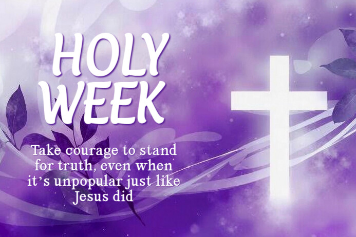 Maximalist Holy Week Banner 4' × 6' Template | PosterMyWall