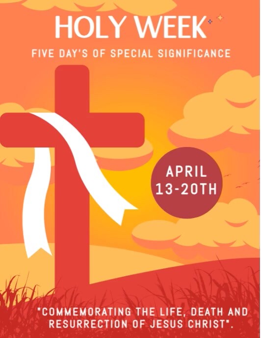 Maximalist Holy Week Season Flyer (us Letter) Template | PosterMyWall