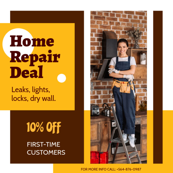 Maximalist Home Repair Deal Instagram Post template