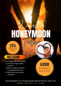 Maximalist Honeymoon Flyer Template A6
