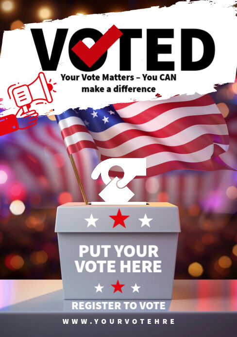 Maximalist I Voted Your Vote Matters A5 template