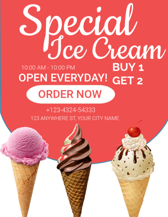 Maximalist Ice Cream Flyer (us Letter) template