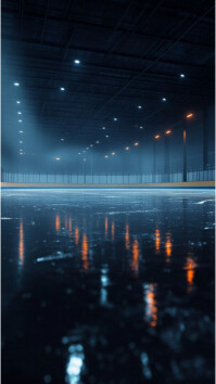 Черный Ice Rink Ambience Digitalt display Template