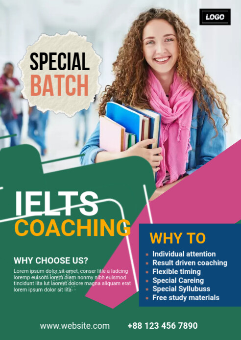 Course Advert Examples Maximalist Ielts Course Ad Template A6 | PosterMyWall