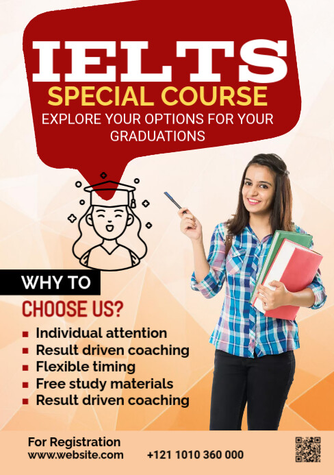 Maximalist Ielts Online Course Ad A5 Template | PosterMyWall