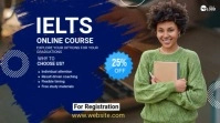 Maximalist Ielts Online Course Ad Digital Display (16:9) template