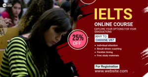 Maximalist Ielts Online Course Ad Facebook Shared Image template