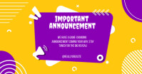 Maximalist Important Announcement Facebook Shared Image template
