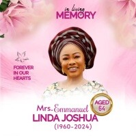 Maximalist In Loving Memory Of Mother  Instagram Post template