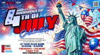 Maximalist Independence Day Celebration Digital Display Video template