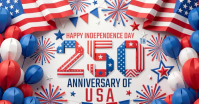 Maximalist Independence Day Celebration Facebook Shared Image Video template