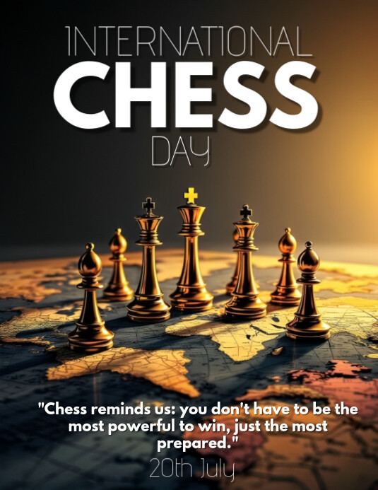 Maximalist International Chess Day Flyer (us Letter) template