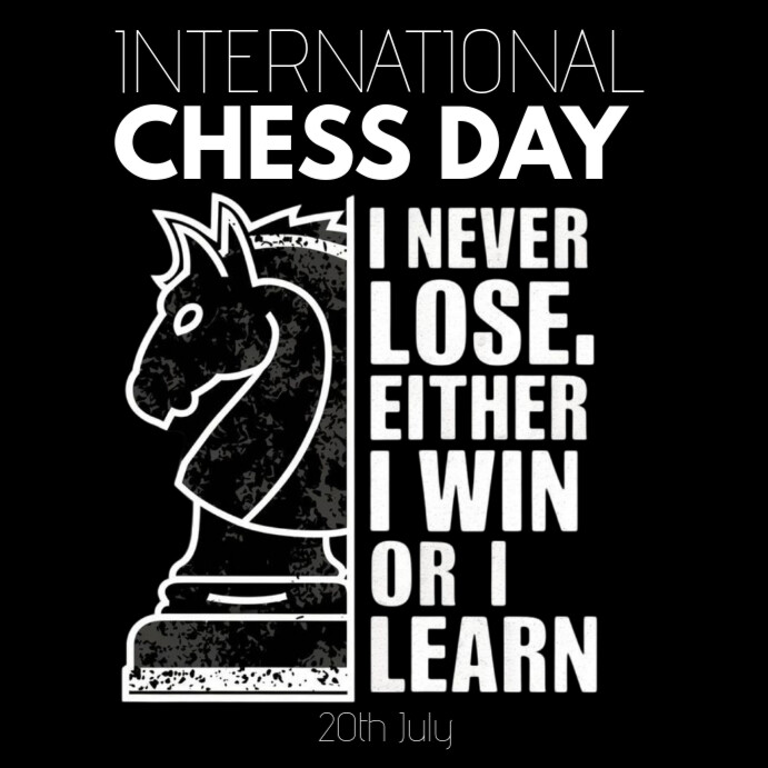 Maximalist International Chess Day Instagram Post template