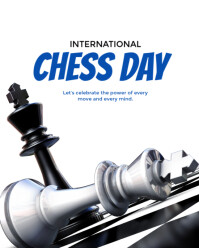 Maximalist International Chess Day Instagram Portrait template